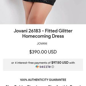Joviani fitted glitter homecoming dress. Brand new with tags just out of box.